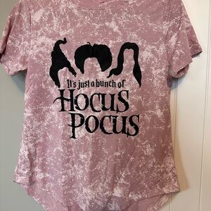 Pink Graphic Tee with Hocus Pocus Design